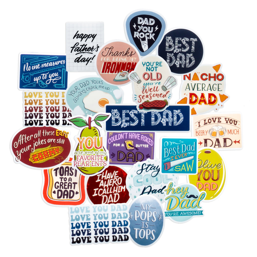 Funny Dad Jokes Stickers for Father's Day (22 pcs)