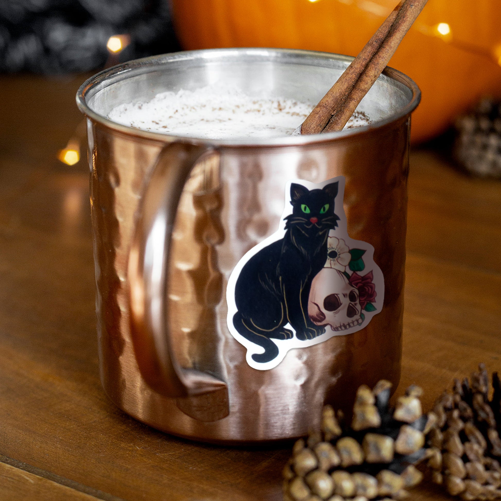 Gothic Halloween Skull Stickers (30 pcs)