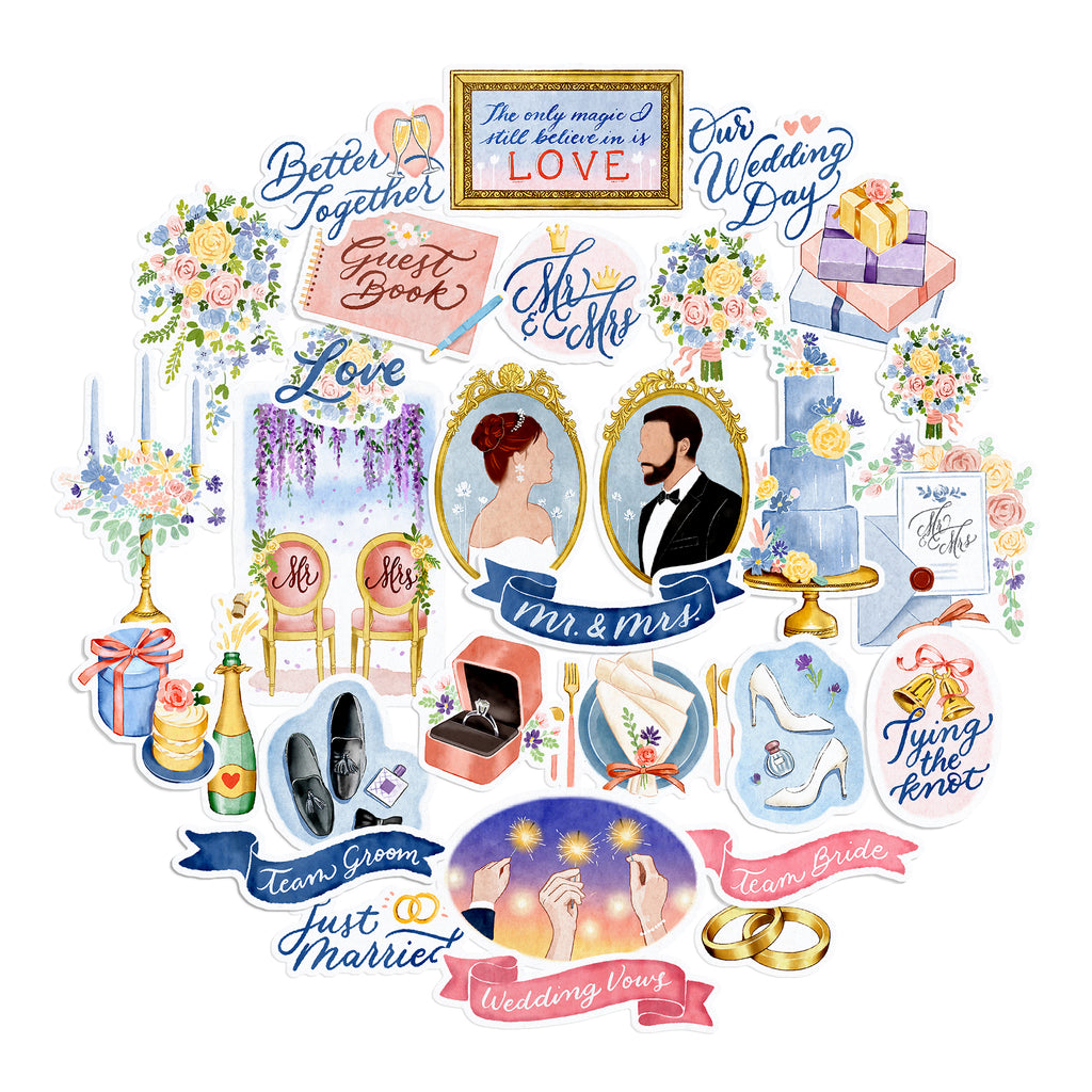 Blissful Wedding Planning Stickers (30 pcs)