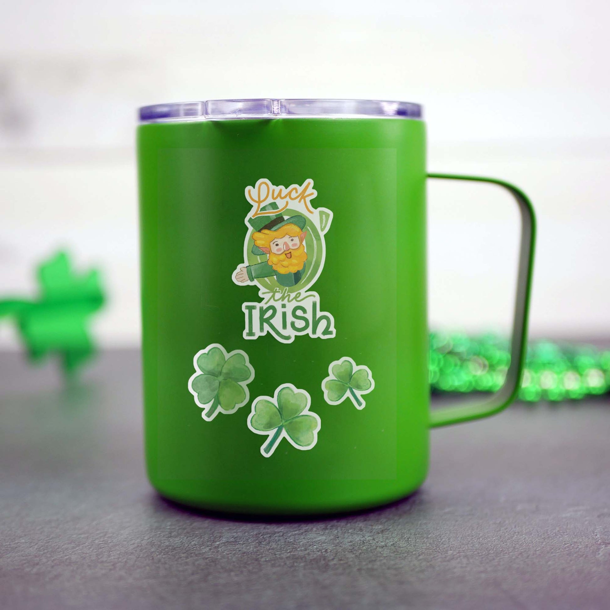 Lucky St. Patrick’s Day Stickers for Kids’ Craft, Party and St. Paddy Celebrations (28 pcs)