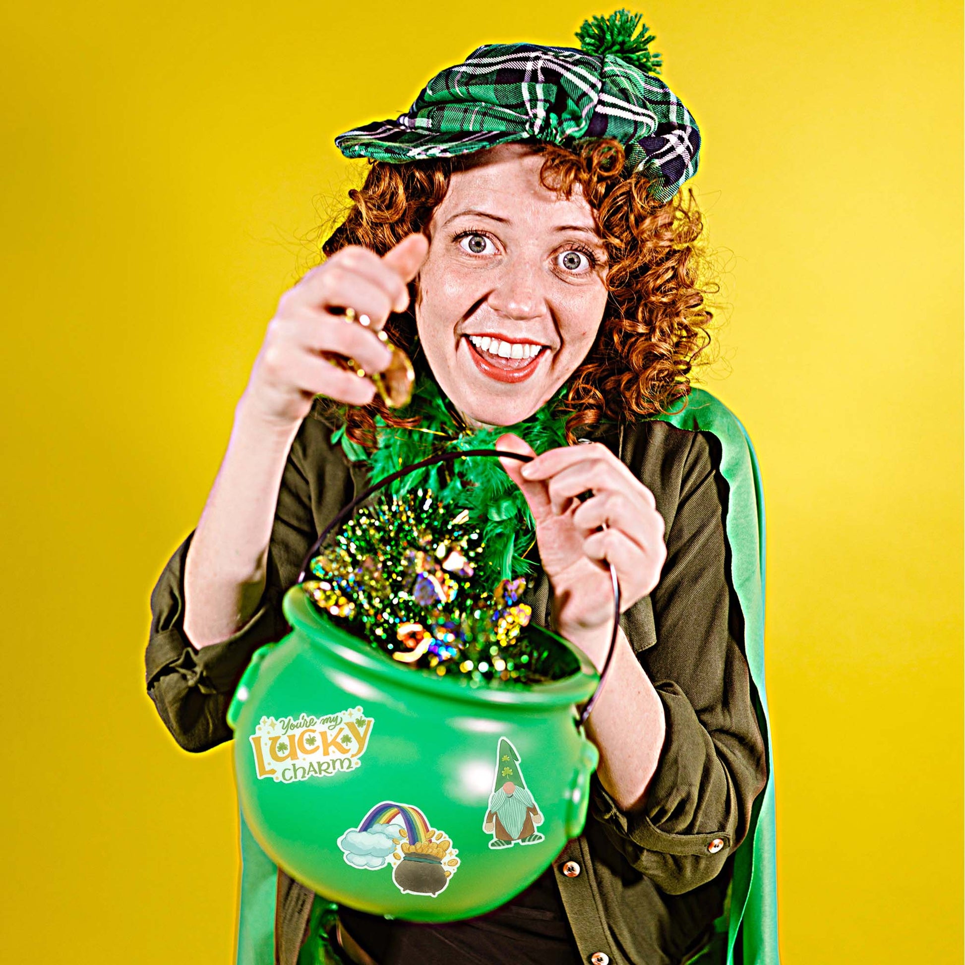 Lucky St. Patrick’s Day Stickers for Kids’ Craft, Party and St. Paddy Celebrations (28 pcs)