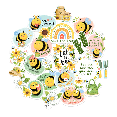 Sweet Honey Bee Stickers (25 pcs)