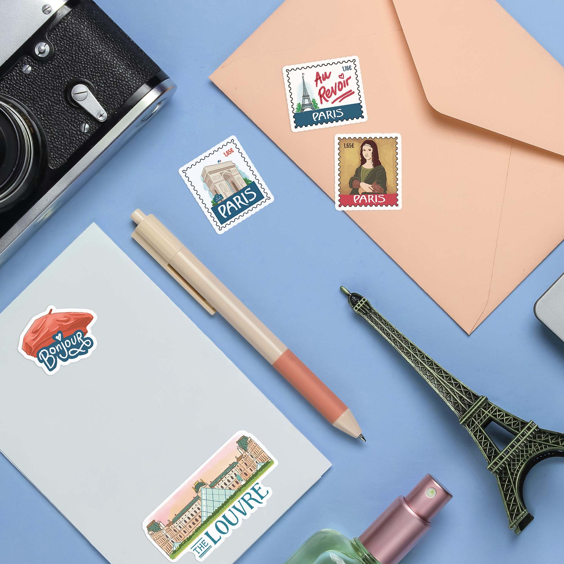 Passionate Paris City Travel Stickers (25 Pieces)