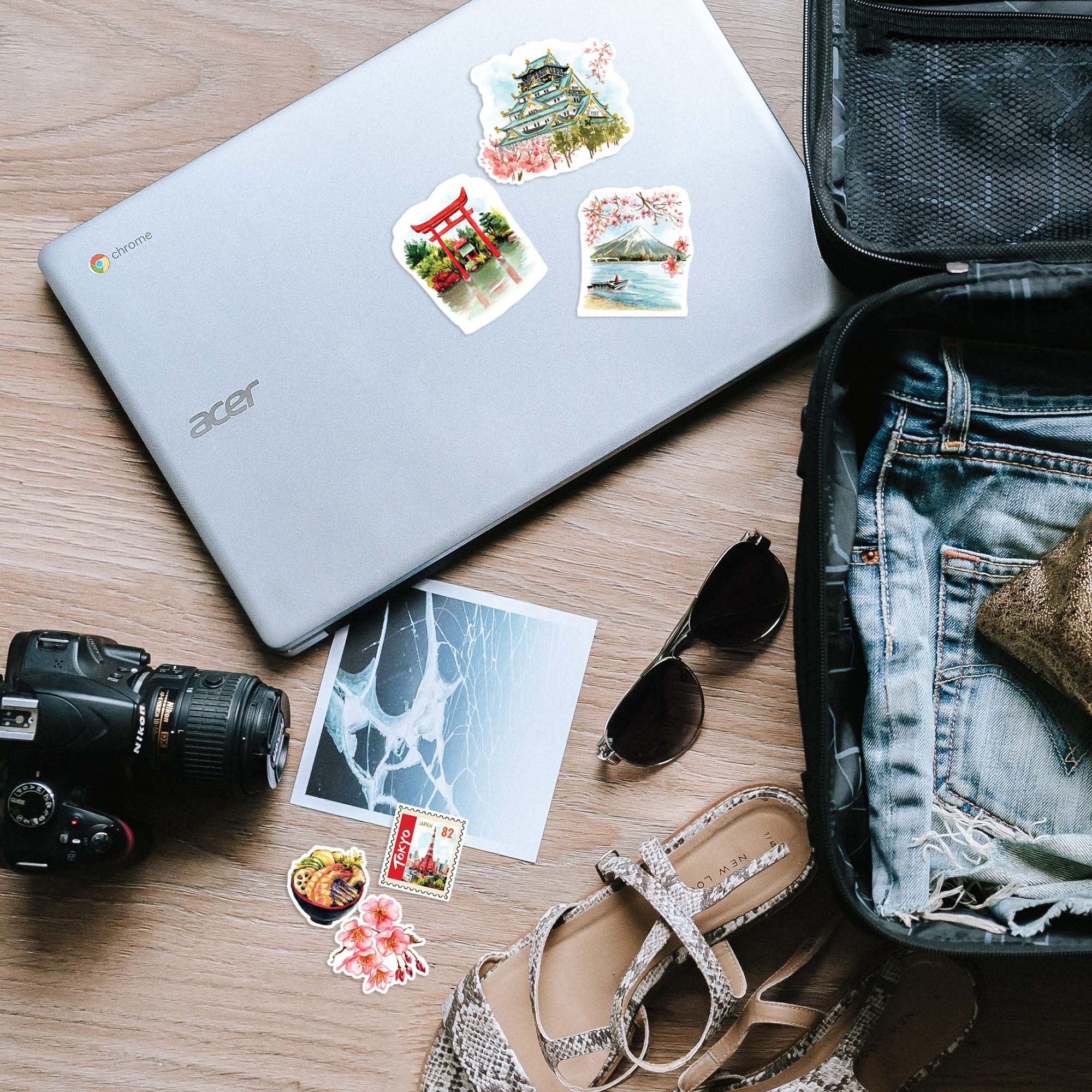 Imperial Japan Travel Stickers (29 pcs)