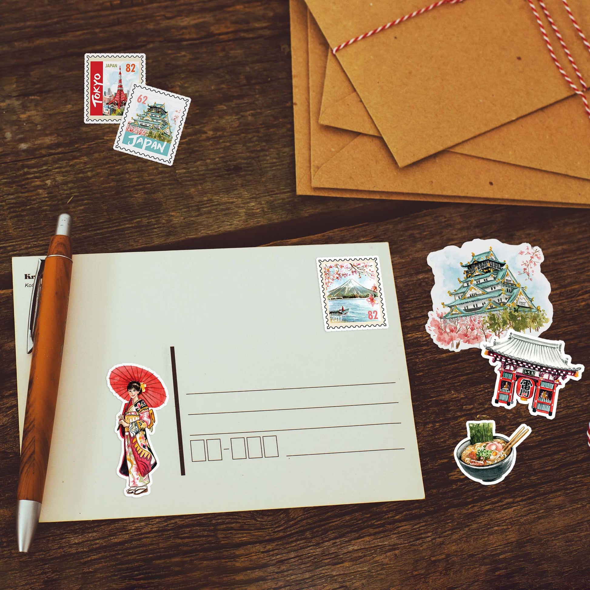 Imperial Japan Travel Stickers (29 pcs)