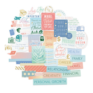 Motivational Vision Boards Quote Stickers (51 Pieces)