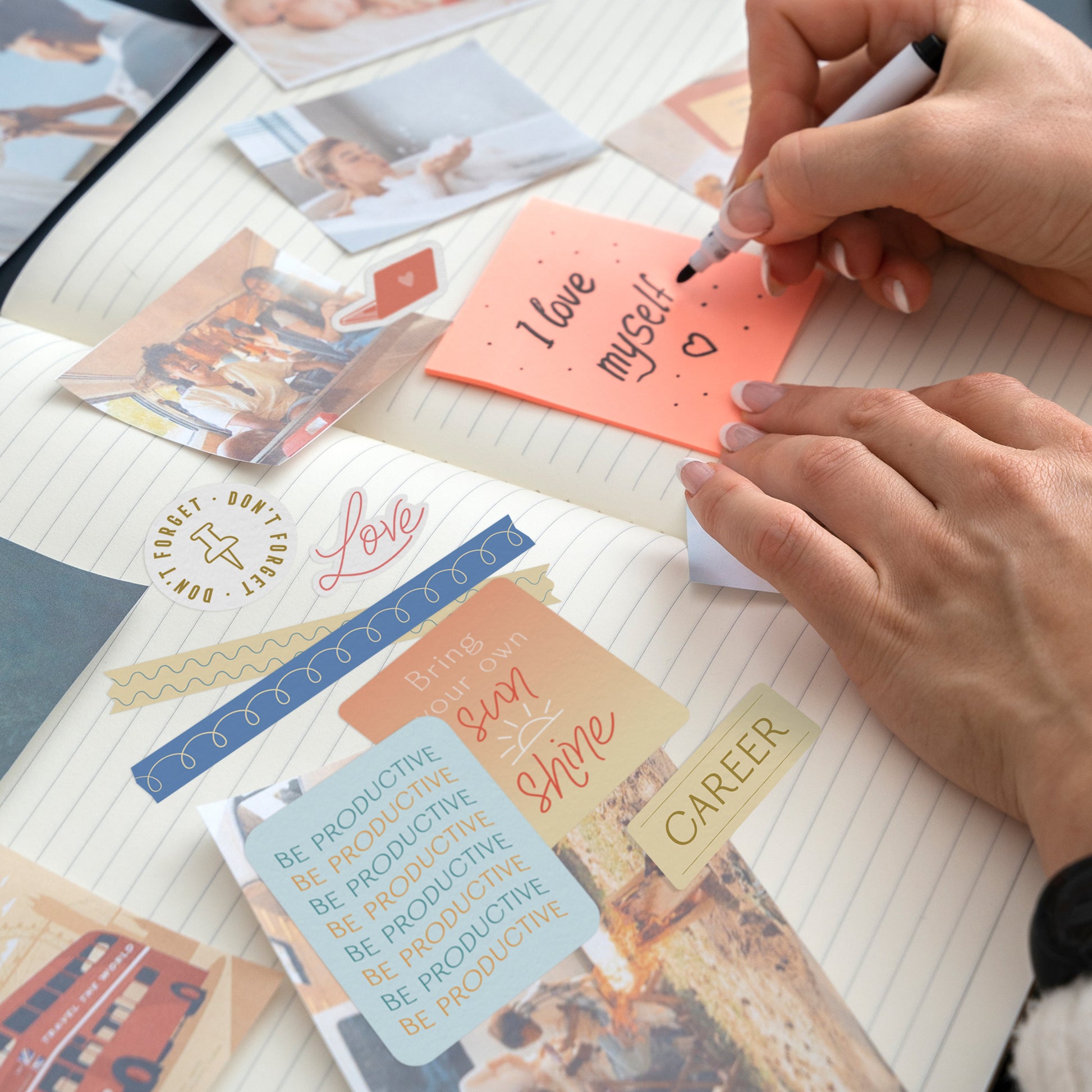 Motivational Vision Boards Quote Stickers (51 Pieces)