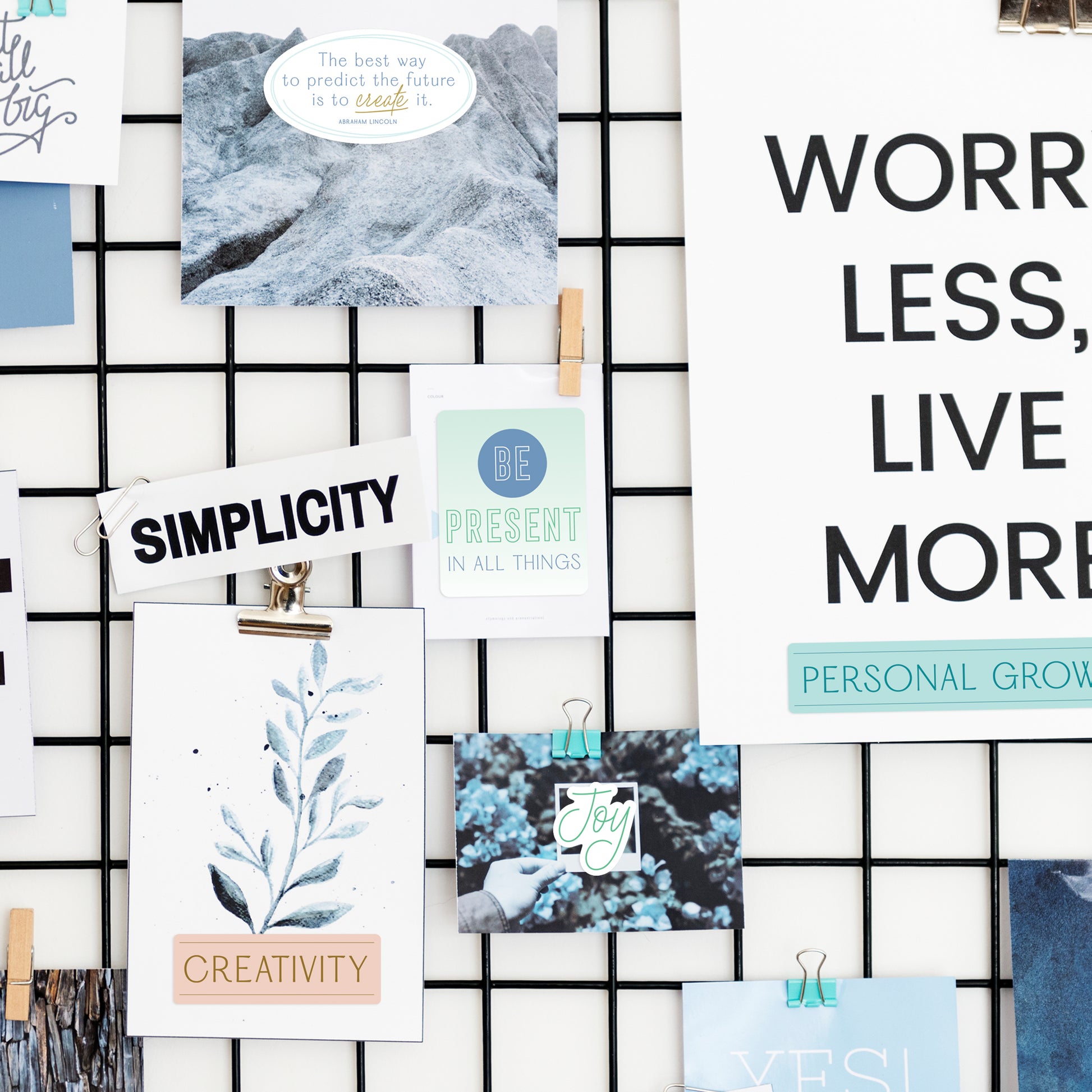 Motivational Vision Boards Quote Stickers (51 Pieces)