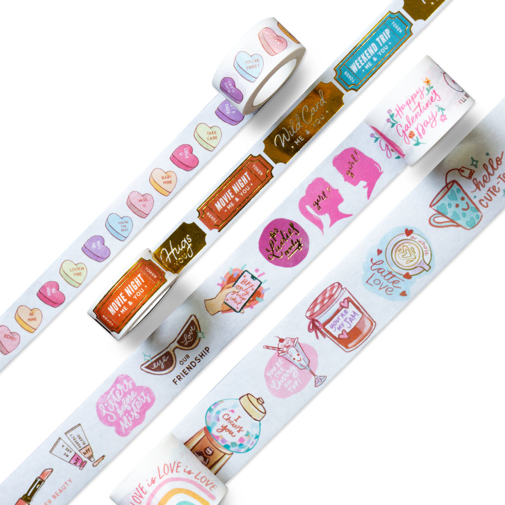 Friendship, Love, and Pride Washi Tape (Set of 4)