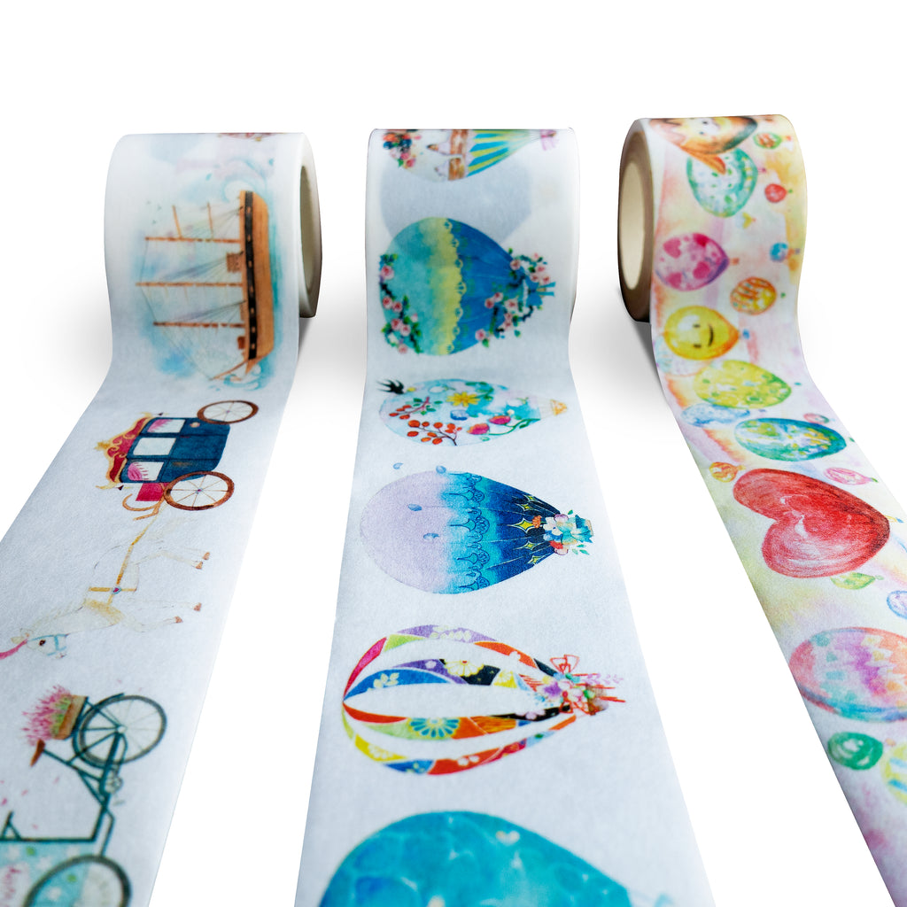 Hot Air Balloon and Fairytale Carriage Washi Tape (Set of 3)