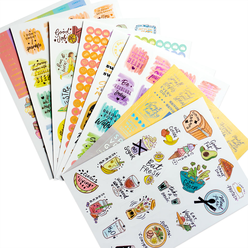 yoga planner stickers | yoga sticker sheet bullet journal stickers planner  workout sticker