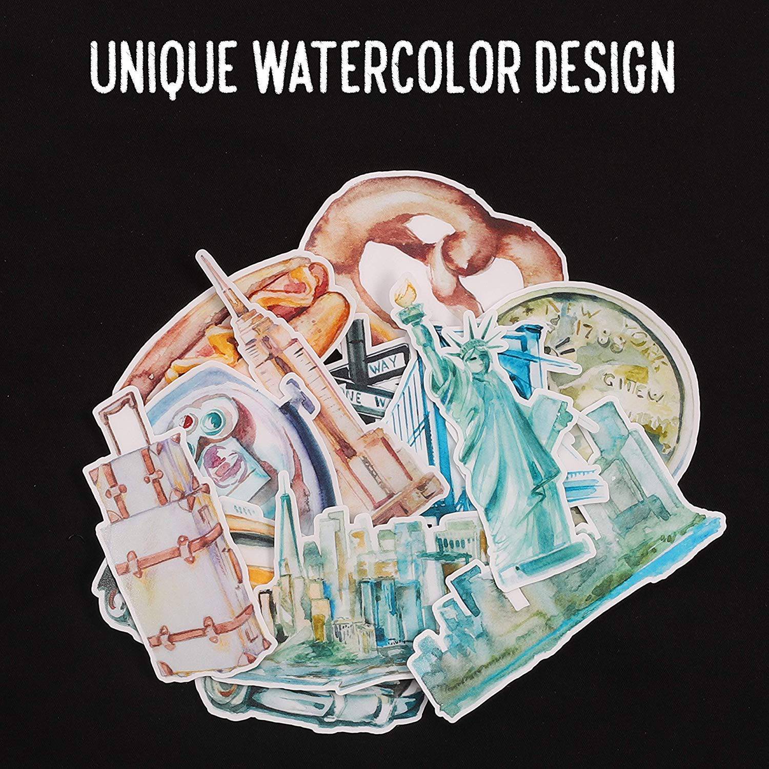 Navy Peony Charming New York City Stickers (12 pcs) - Navy Peony