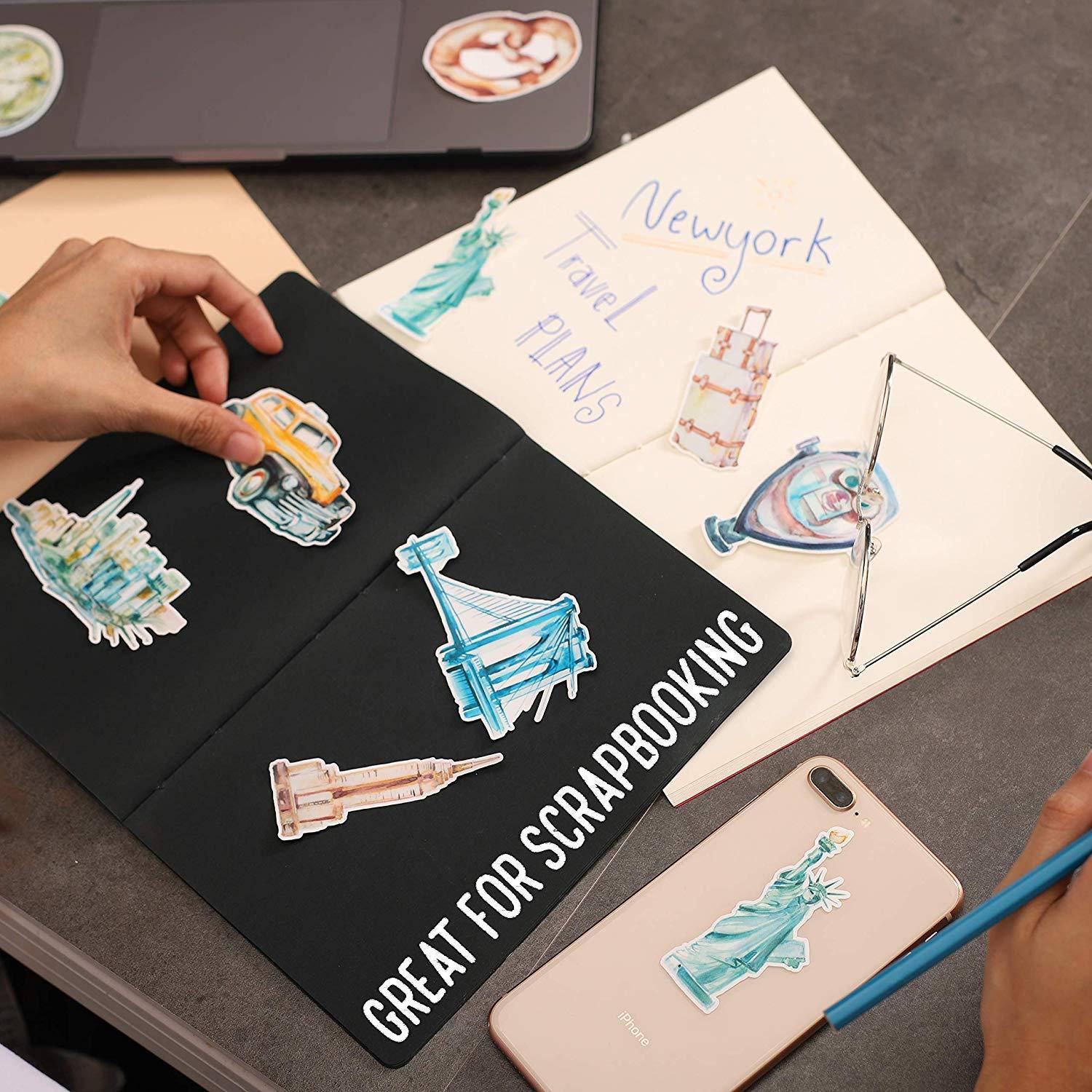 Navy Peony Charming New York City Stickers (12 pcs) - Navy Peony