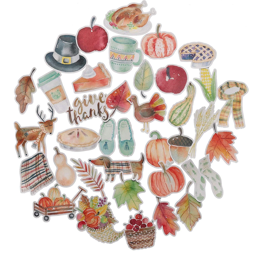 Navy Peony Cozy Thanksgiving Stickers (38 pcs) - Navy Peony