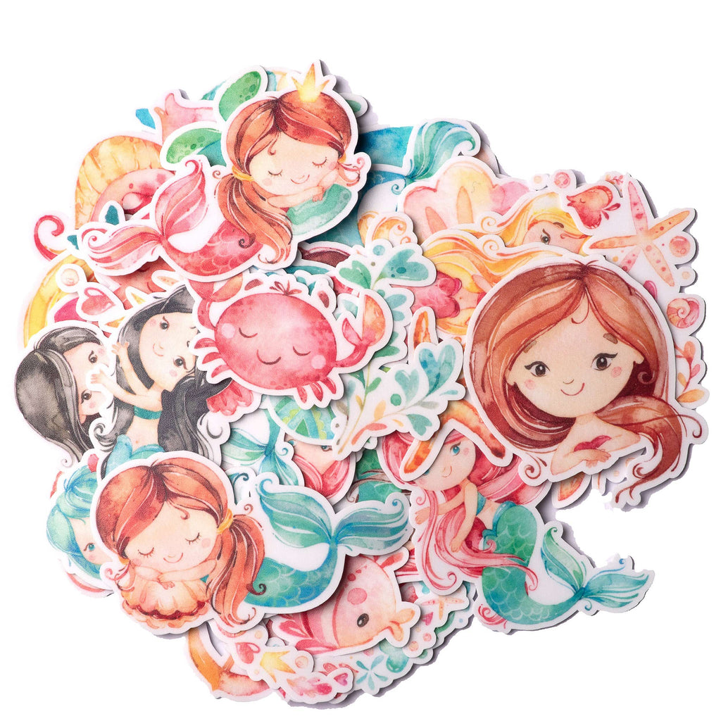 Navy Peony Happy Mermaid and Friends Stickers (60 Pieces) - Navy Peony
