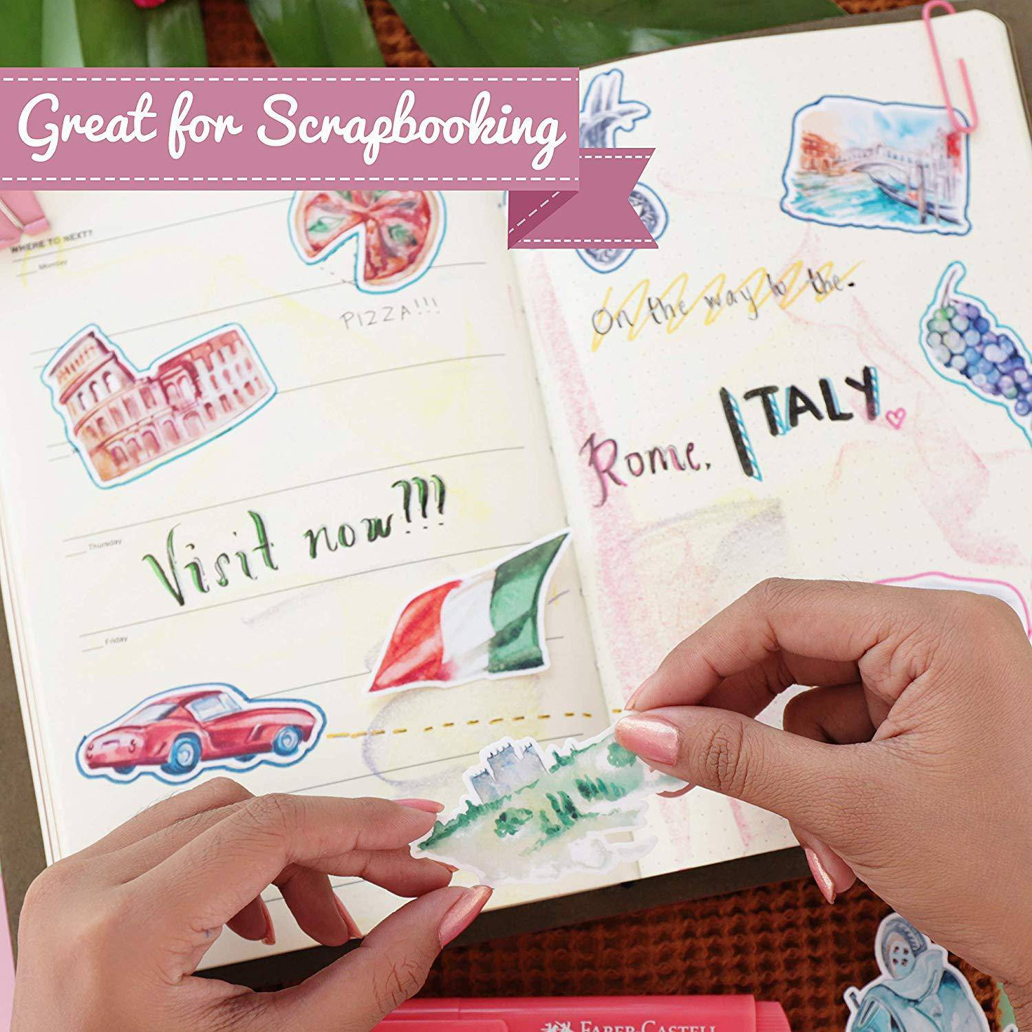 Navy Peony Inspiring Italy Travel Stickers (28 pcs) - Navy Peony