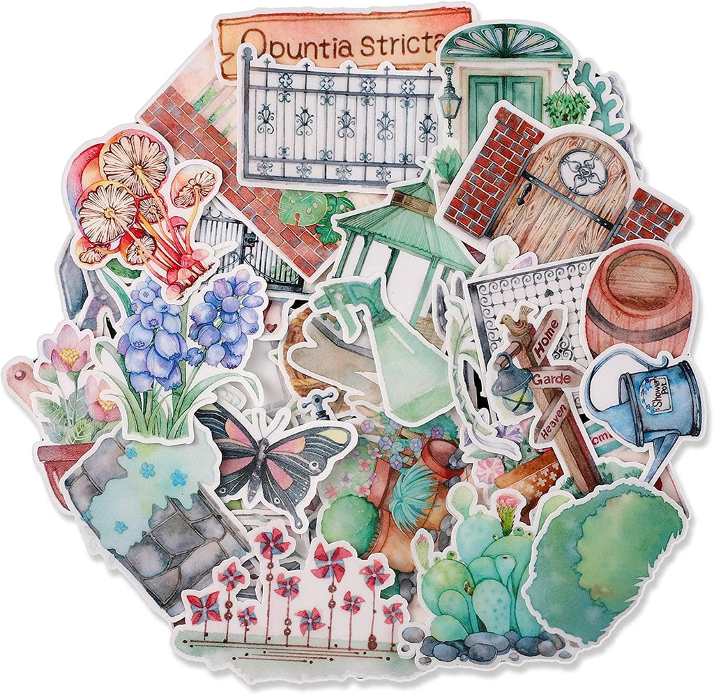 Navy Peony Lush Gardening Stickers (53 Pieces) - Navy Peony