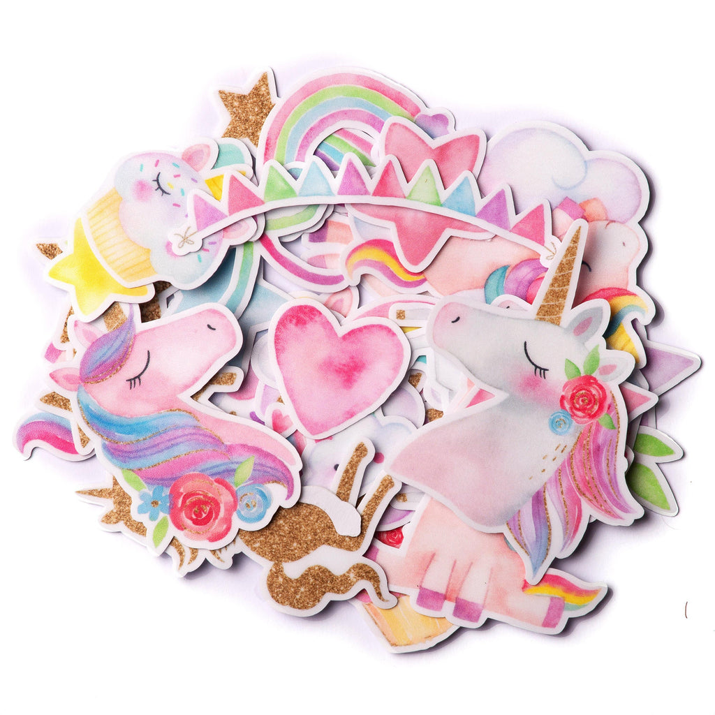 Navy Peony Magical Rainbow Unicorn Stickers (34 Pieces) - Navy Peony