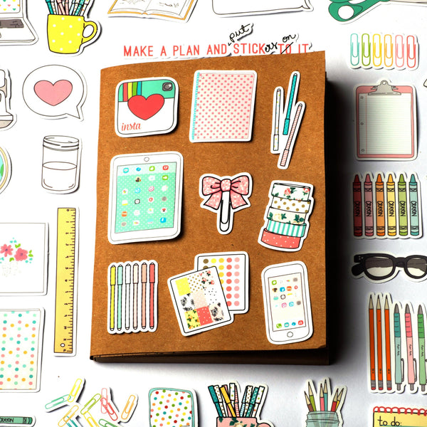 Navy Peony Stationery Lover Planner Addict Sticker Pack (70+ pieces) - Navy Peony