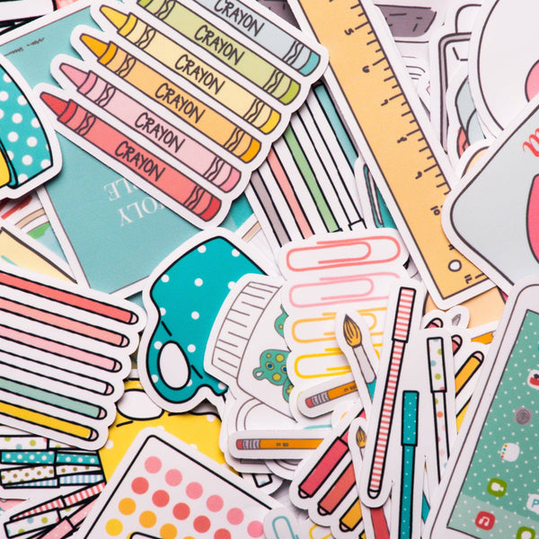 Navy Peony Stationery Lover Planner Addict Sticker Pack (70+ pieces) - Navy Peony
