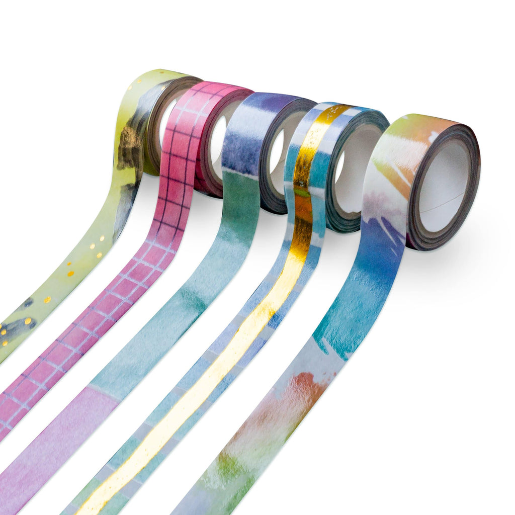Colors of Spring Summer Basic Washi Tapes (Set of 5) - Navy Peony