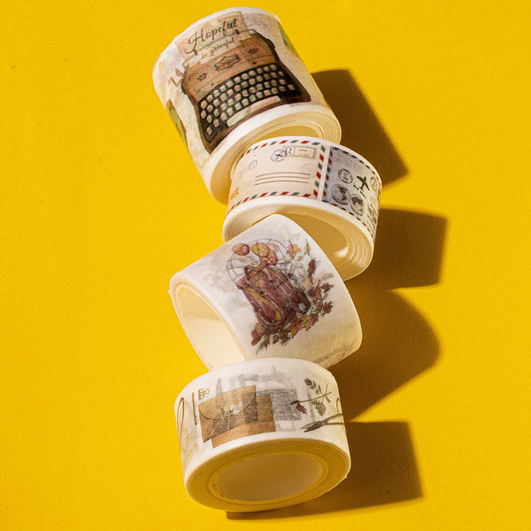typewriter vintage letters japanese masking tape