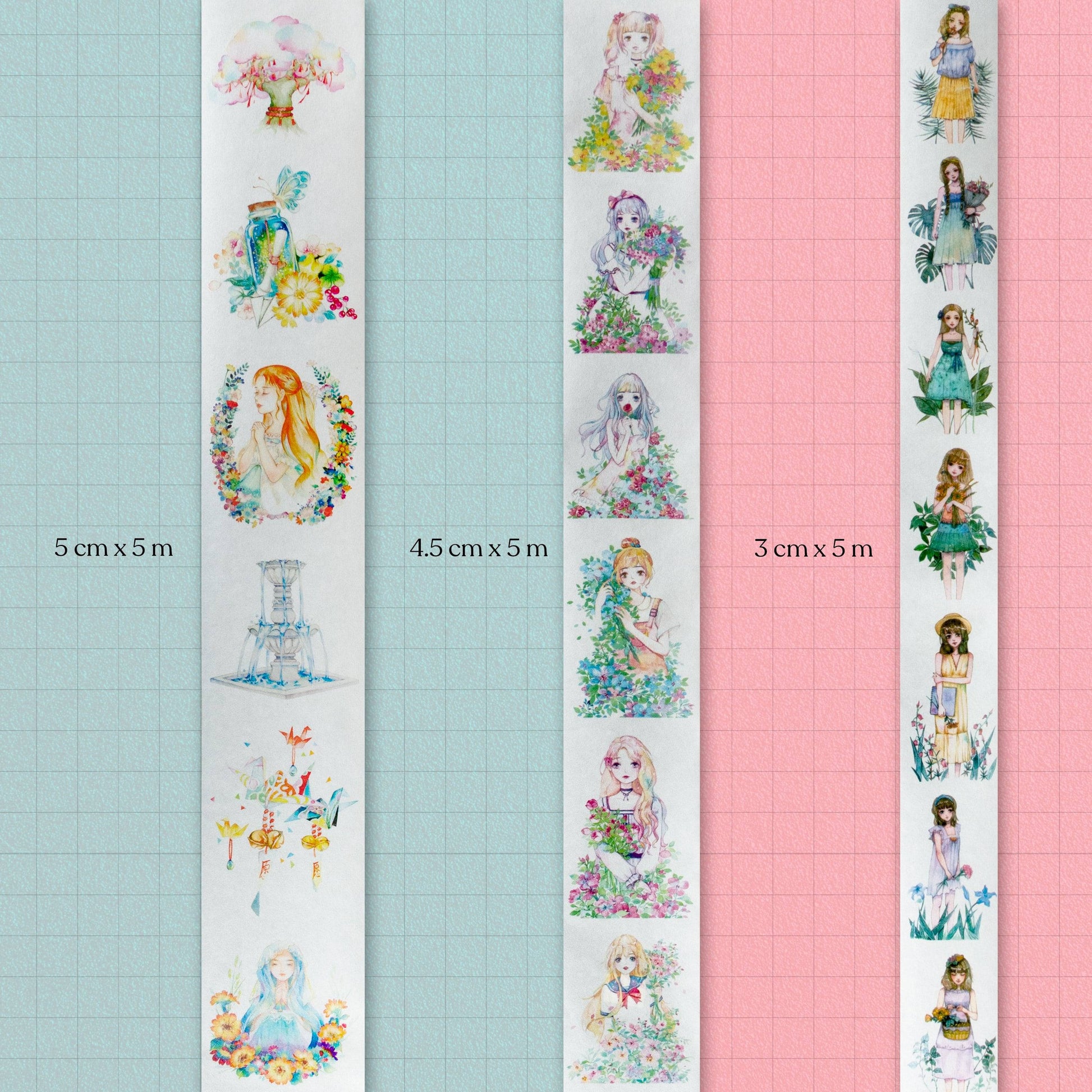 cute flower girl washi tape